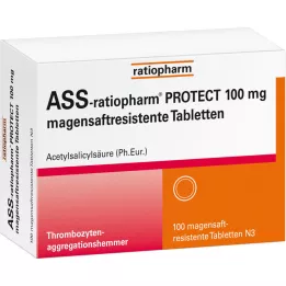 ASS-ratiopharm PROTECT 100 mg skrandyje neirios tabletės, 100 vnt