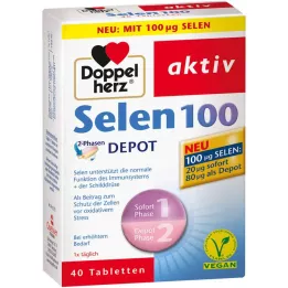 DOPPELHERZ Selenium 100 2 fazių depo tabletės, 40 vnt