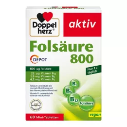 DOPPELHERZ Folio rūgštis 800 depo tabletės, 60 vnt