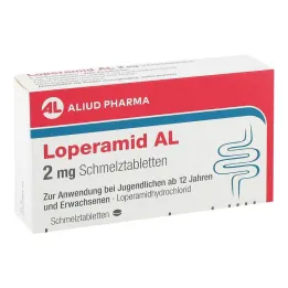 Loperamidas AL 2 mg burnoje disperguojamosios tabletės, 6 vnt