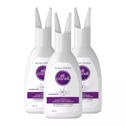 ELL-CRANELL 250 mikrogramų/ml tirpalas, skirtas naudoti ant galvos, 3x200 ml