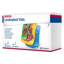 Leukoplast vaikų juostelės 38x63mm / 19x56mm po 50 vnt., po 100 vnt