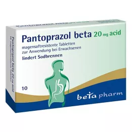 PANTOPRAZOL beta 20 mg rūgšties skrandyje neirios tabletės, 10 vnt