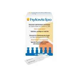 HYLOVIS lipo akių lašai, vienos dozės pipetės, 30 x 0,4 ml