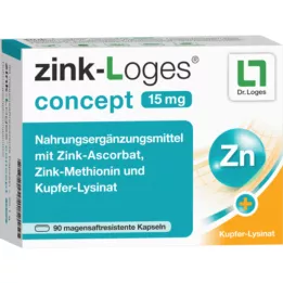 ZINK-LOGES koncepcija 15 mg skrandžio sulčių kapsulės, 90 vnt