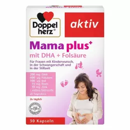 DOPPELHERZ Mama plus su DHA+Folio rūgšties kapsulėmis, 30 vnt