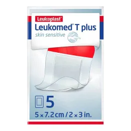 Leukomed® T plus skin jautri 5x7,2 cm, 5 vnt