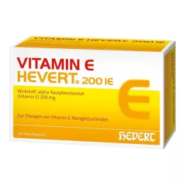VITAMIN E HEVERT 200 TV minkštos kapsulės, 100 vnt