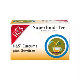 H&S Curcuma plus prieskonių filtro maišelis, 20X1,5 g