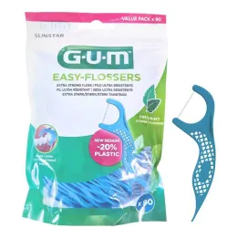 GUM „Easy-Flossers“ dantų siūlas, įskaitant. laikiklis, 90 vnt