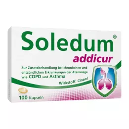 SOLEDUM addicur 200 mg skrandyje neirios minkštos kapsulės, 100 vnt