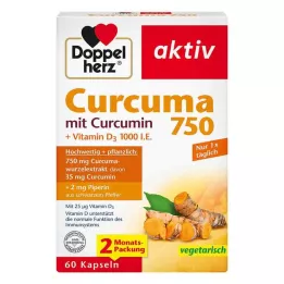 DOPPELHERZ Curcuma 750 kapsulių, 60 vnt