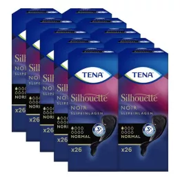TENA SILHOUETTE Pėdkelnių įklotai normal noir, 26 vnt