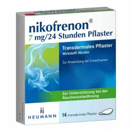 NIKOFRENON 7 mg/24 val. transderminis pleistras, 14 vnt