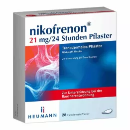 NIKOFRENON 21 mg/24 val. transderminis pleistras, 28 vnt