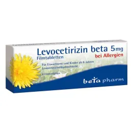 Levocetirizine beta 5 mg plėvele dengtos tabletės (6 vnt.)