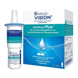 HYLO-VISION SafeDrop Plus akių lašai, 2X10 ml