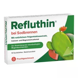REFLUTHIN nuo rėmens kramtomosios tabletės vaisiai, 16 vnt