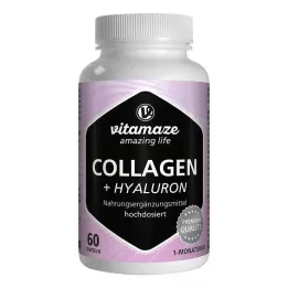 COLLAGEN 300 mg+Hyaluron 100 mg didelės dozės kapsulės, 60 vnt