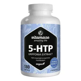 5-HTP 200 mg Grifonijos ekstrakto didelės dozės veganiškos kapsulės, 180 vnt