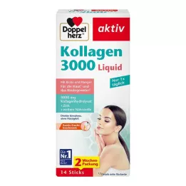 DOPPELHERZ Kolageno 3000 skystos lazdelės, 14 vnt