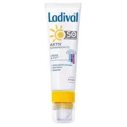 LADIVAL Aktyvi apsauga nuo saulės veido&Lūpos LSF 50+, 1 p