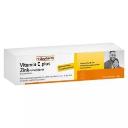 VITAMIN C PLUS Zink-ratiopharm šnypščiosios tabletės, 20 vnt