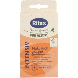 RITEX PRO NATURE INTENSIV Prezervatyvai, 8 vnt