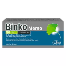 BINKO Memo 80 mg plėvele dengtos tabletės, 30 vnt