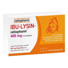 IBU-LYSIN-ratiopharm 400 mg plėvele dengtos tabletės, 10 vnt