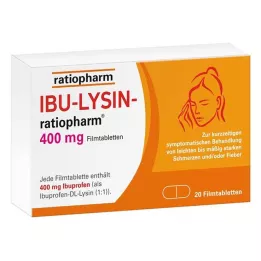 IBU-LYSIN-ratiopharm 400 mg plėvele dengtos tabletės, 20 vnt