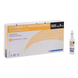 VITAMIN C PANPHARMA 100 mg/ml injekcinis tirpalas, 10X5 ml