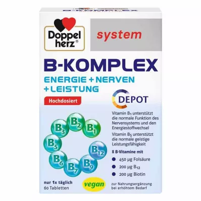 DOPPELHERZ B kompleksinės sistemos tabletės, 60 vnt