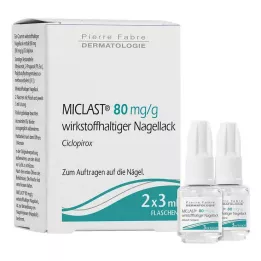 MICLAST 80 mg/g gydomasis nagų lakas, 2X3 ml