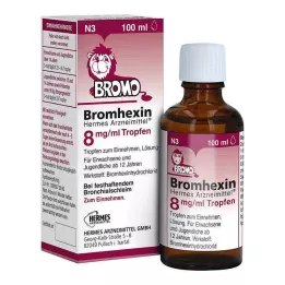 BROMHEXIN Hermes Arzneimittel 8 mg/ml lašai, 100 ml