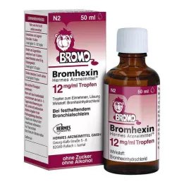 BROMHEXIN Hermes Arzneimittel 12 mg/ml lašai, 50 ml