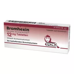 BROMHEXIN Hermes Arzneimittel 12 mg tabletės, 50 vnt