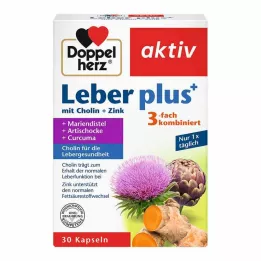 DOPPELHERZ Kepenys plius su cholinu+cinko kapsulėmis, 30 vnt