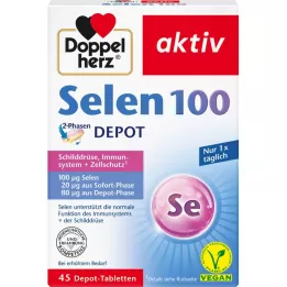 DOPPELHERZ Selenium 100 2 fazių depo tabletės, 45 vnt