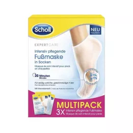 SCHOLL Intensyviai maitinanti pėdų kaukė kojinėse, 3X2 vnt