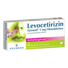 Levocetirizine Fairmed 5 mg plėvele dengtos tabletės (10 vnt.)