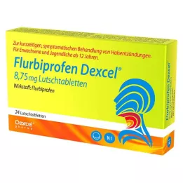 FLURBIPROFEN Dexcel 8,75 mg pastilės, 24 vnt