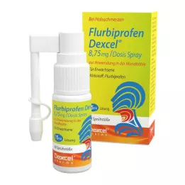 FLURBIPROFEN Dexcel 8,75 mg/dozėje purškiamas burnos ertmė, 15 ml
