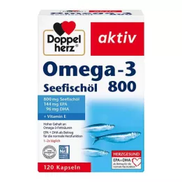 DOPPELHERZ Omega-3 Sea Fish Oil 800 aktyvios kapsulės, 120 vnt