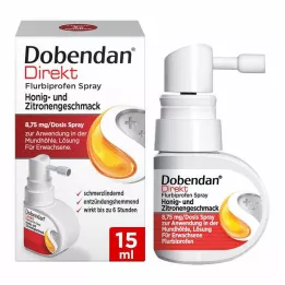 DOBENDAN Tiesioginis purškiamas flurbiprofenas medus &amp; Citrina, 15 ml