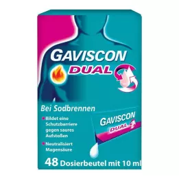 GAVISCON Dual 500mg/213mg/325mg Susp., 48X10 ml