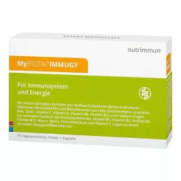 MYBIOTIK IMMUGY Kombinuota pakuotė 15x2 g+30 kapsulių, 1 vnt
