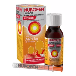 NUROFEN Jaunųjų karščiavimo ir skausmo sirupas braškių 40 mg/ml, 150 ml