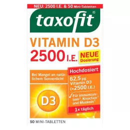 TAXOFIT Vitaminas D3 2500 I.E. tabletės, 50 vnt