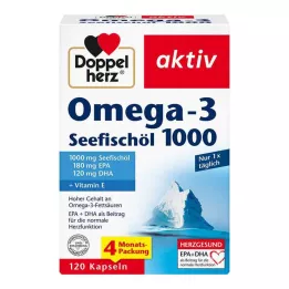 DOPPELHERZ Omega-3 jūros žuvų taukai 1000 kapsulių, 120 vnt